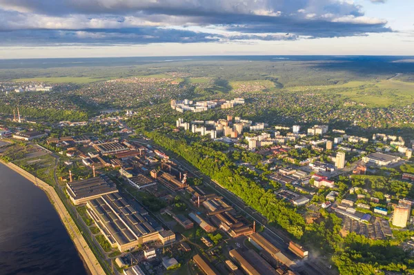 Vista Aérea Fotografia Drones Panorama Perm Região Dos Urais Rússia — Fotografia de Stock