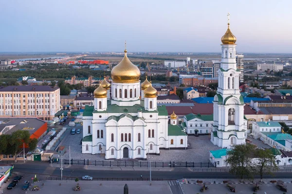 Rostov Don Rusia Septiembre 2020 Mercado Central Catedral Natividad Santísima — Foto de Stock