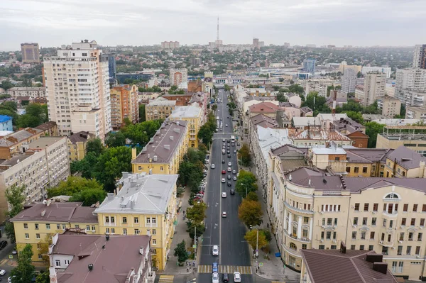 Rostov Don Russia September 2020 Bolshaya Sadovaya Street Air View — стокове фото