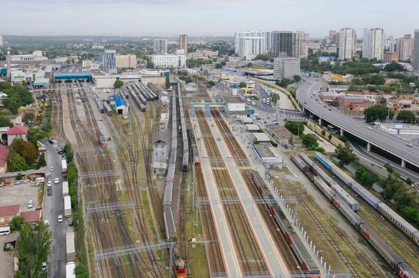 Banliyö Tren Istasyonu Rostov Don Rusya Nın Güneyinde Büyük Bir — Stok fotoğraf