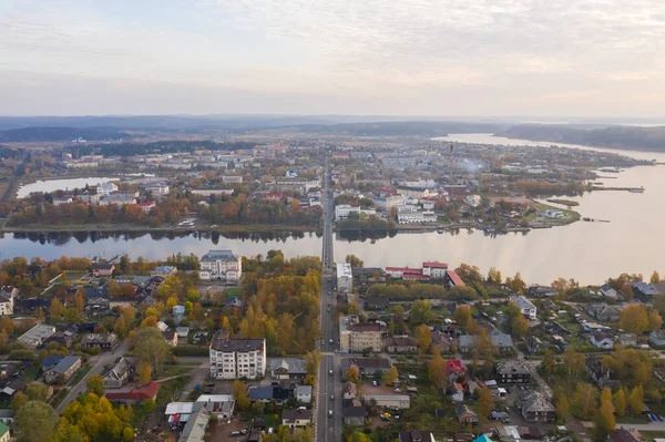 Centro Sortavala Una Ciudad Frontera Con Finlandia Destino Turístico Karelia — Foto de Stock