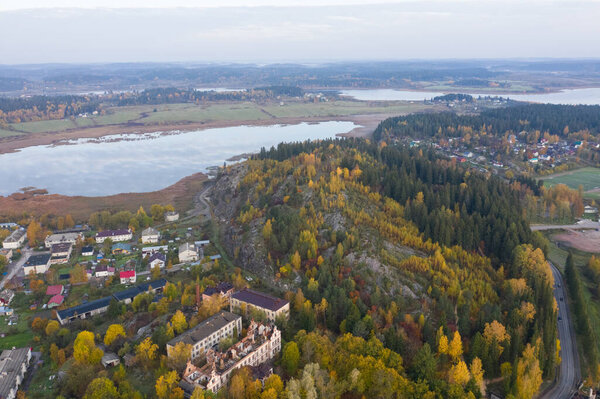 Сортавала, карельский город на берегу Ладожского озера. Знаменитая гора Кухавуори и парк Ваккосалми