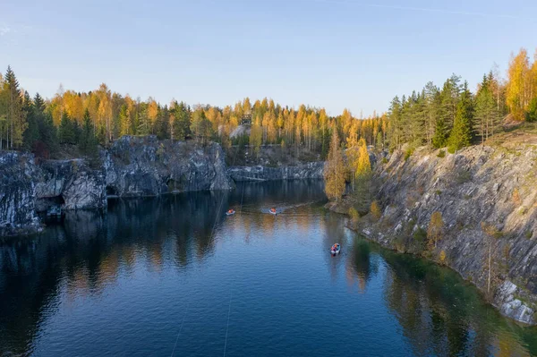 Mountain Park Ruskeala Opuštěné Lomy Rusko Karelia Ruskeala — Stock fotografie