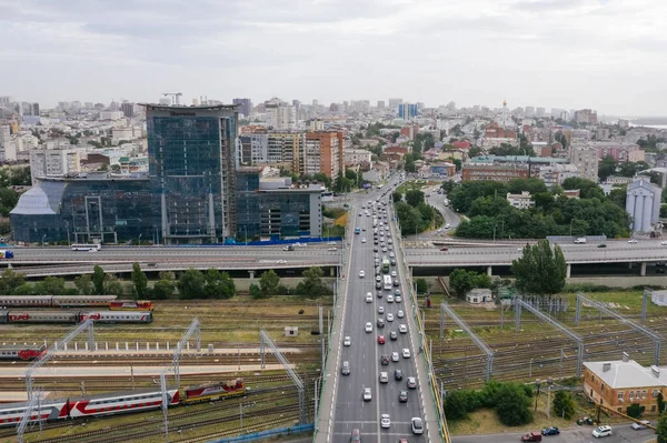 Rostov Don Rusko Září 2020 Panorama Rostova Donu Silniční Doprava Stock Obrázky