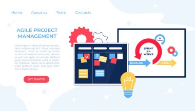 Çevik proje yönetimi. İletişim, takım çalışması, iş süreci.