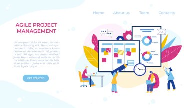 Çevik proje yönetimi. İletişim, takım çalışması, iş süreci.