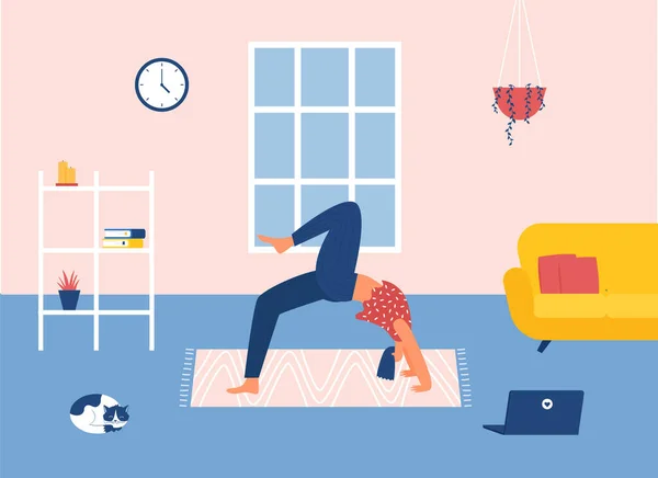 Ev ödevi konsepti. Vektör çizimi. Evde kal..