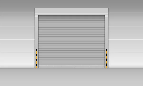 High Speed Rolling Door Storage Warehouse Shutter Door Vector Illustration — Stock Vector