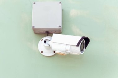 CCTV kamera duvar gözetim ve güvenlik için izleme.