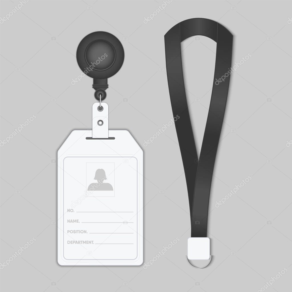 Employees identification card, Tag name, Vector, Illustration.