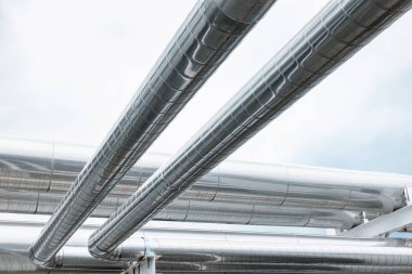 Chiller boru ve boru raf destek ortak bağlantı.