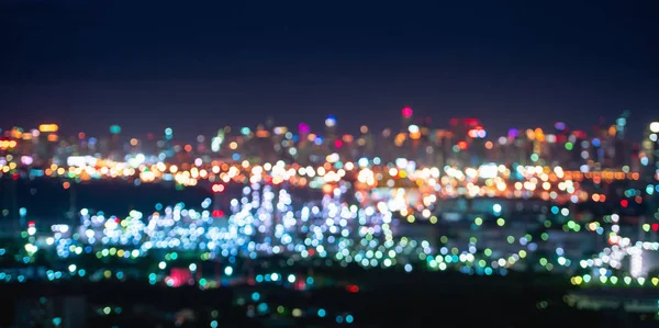 Abstract of bokeh city lights at night scene.