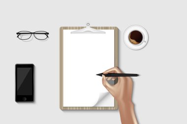 Ana sayfa görünümü çalışma alanının masaüstü ve yaratıcı tasarım., vektör, illüstrasyon.