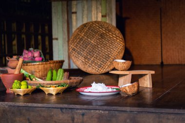 Tay ham maddeler sebze için Tay gıda., Turkish vintage tarzı.