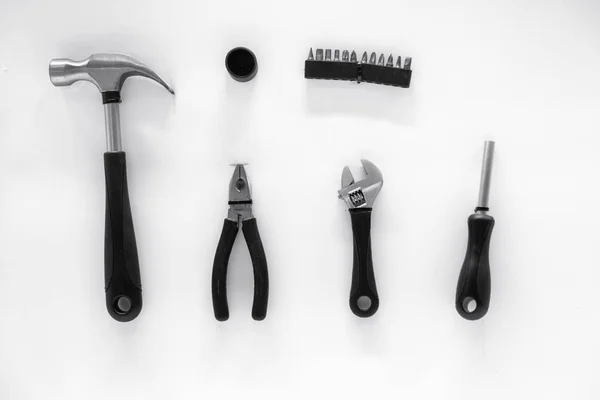 Techniker Kleine Werkzeuge Für Die Bedienung Befestigungsgeräte — Stockfoto