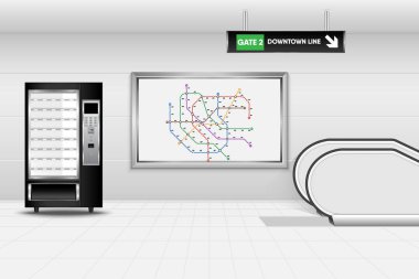 Metro iç tasarım ve otomat., metro, metro, Metro