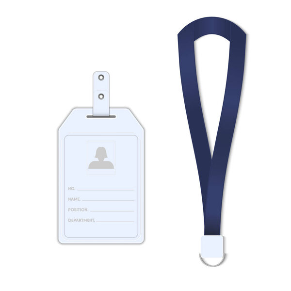 Employees identification card, Tag name, Vector, Illustration.