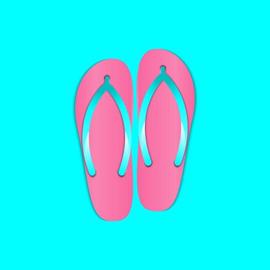 Flip flop plaj terlikleri öğesi için yaz tema., yaz konsepti