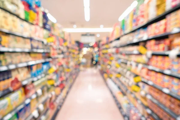 Desenfoque Abstracto Borroso Bienes Consumo Supermercado Tienda Comestibles Negocios Por — Foto de Stock