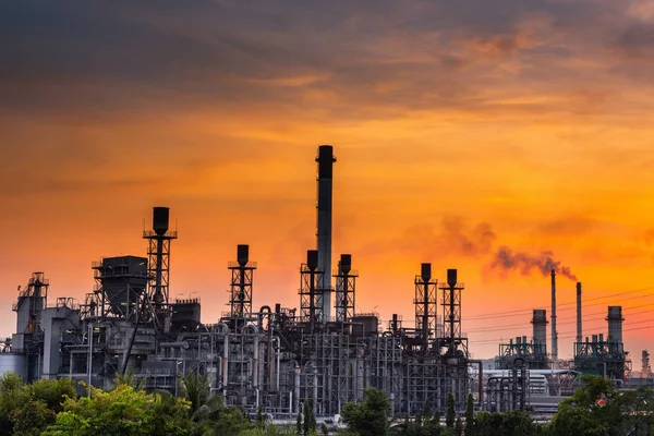 Paisagem Petróleo Refinaria Gás Planta Fabricação Petroquímica Destilação Química Processo — Fotografia de Stock