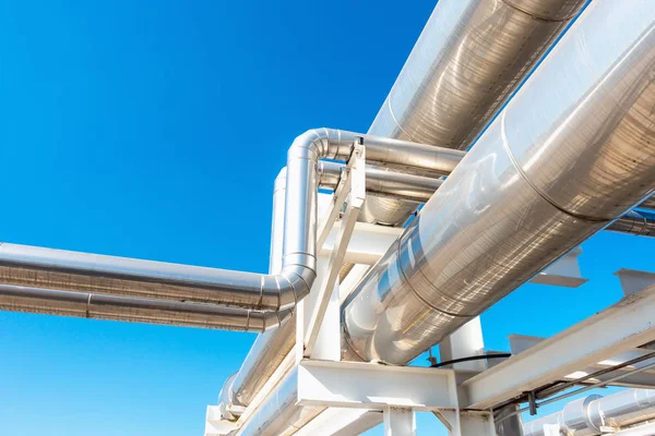Cooling Chiller or Steam Pipeline and Insulation Stock Image