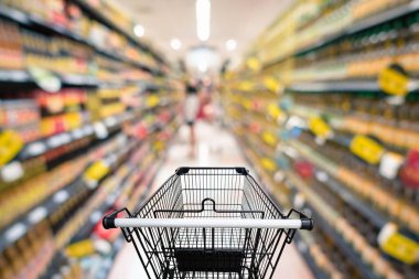 Süpermarkette tüketici malları bulanık soyut bulanıklaştırma 
