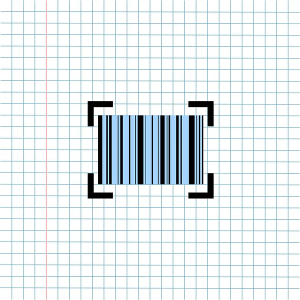 Code à barres Produits Symbole de prix Icône sur papier Remarque Contexte, Icône des médias pour la communication technologique et le commerce électronique Concept. Vecteur, illustration — Image vectorielle