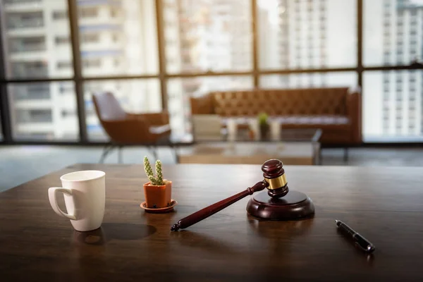 Court of Justice, Law and Rule Concept, Judge\'s Gavel on The Table.