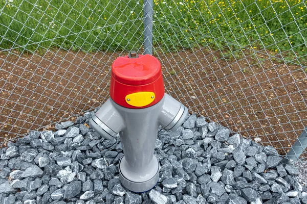 Public Hydrants for Fire Protection System Beside Sidewalk, Emergency Connector of Water Pipeline for Prevention Fire.,Extinguisher Equipment.