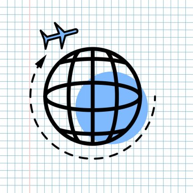Gps Navigasyon Simge İşaret Konsepti, Seyahat Hedef için Yön Navigasyon Sembolü Vektör Grafik Tasarım., Trafik Etiketi ve Haritalama Web Öğesi Kağıt Izgara Arka Plan yalıtılmış.
