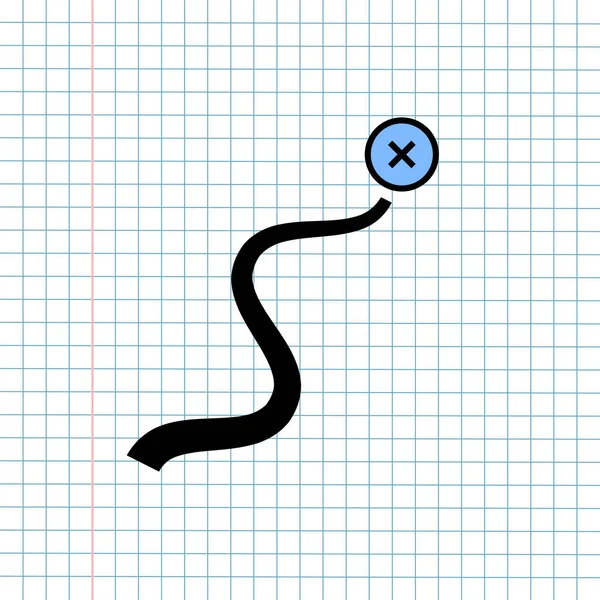 GPS navigatie pictogram teken concept, Vector grafisch ontwerp van richting Navigator symbool voor reisbestemming., Traffic label en mapping Web element geïsoleerd op de achtergrond van het papier raster. — Stockvector