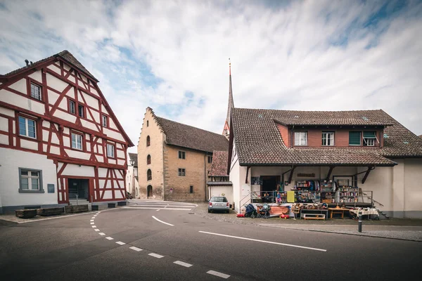 Cityscape Old Town Historic Buildings Stein Rhein City Швейцарія Beautiful — стокове фото