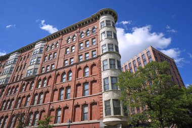 Syracuse, New York 'taki 1800' lerden kalma ofis binaları.