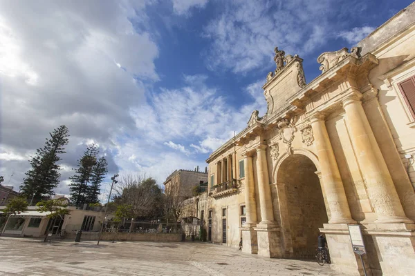 Porta San Biagio Lecce Durante Una Giornata Sole Nuvole Lecce — Foto Stock