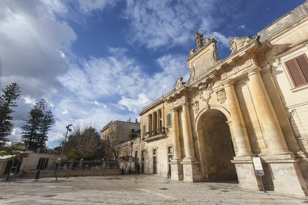 Porta San Biagio Lecce Durante Una Giornata Sole Nuvole Lecce — Foto Stock
