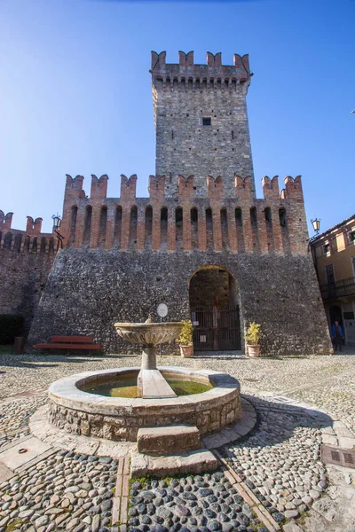 Castello Vigoleno Provinsen Emilia Romagna Piacenza Med Väggar Och Staden — Stockfoto