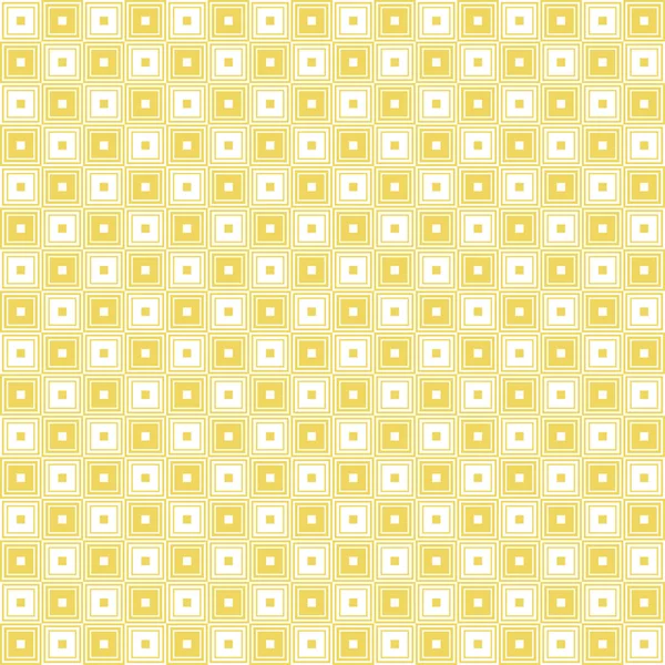 白色无缝背景上的一个大的黄色小正方形 — 图库矢量图片