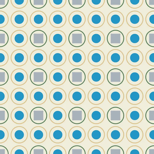 Pattern Squares Circles Light Seamless Background — Stock Vector