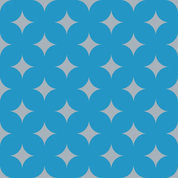 Estrelas Cinzentas Sobre Fundo Azul Sem Costura Desenho Geométrico — Vetor de Stock