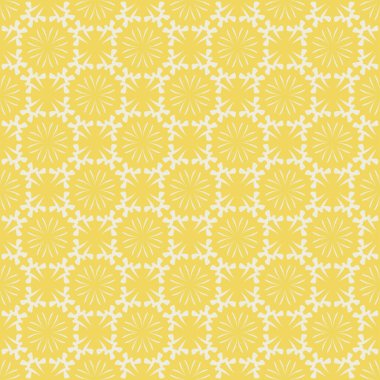 Sarı pürüzsüz arkaplanda beyaz desen.