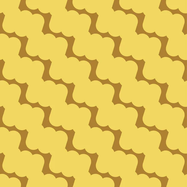 褐色无缝背景上的黄色图案 — 图库矢量图片