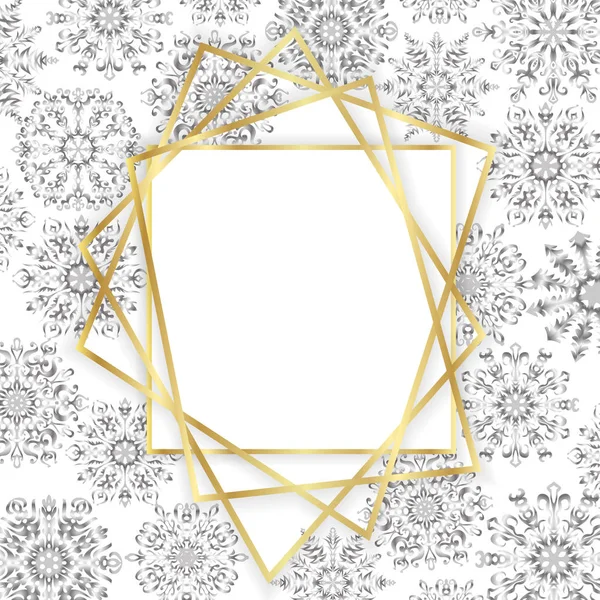 背景与金色的雪花和文本的地方 向量例证 Eps10 — 图库矢量图片