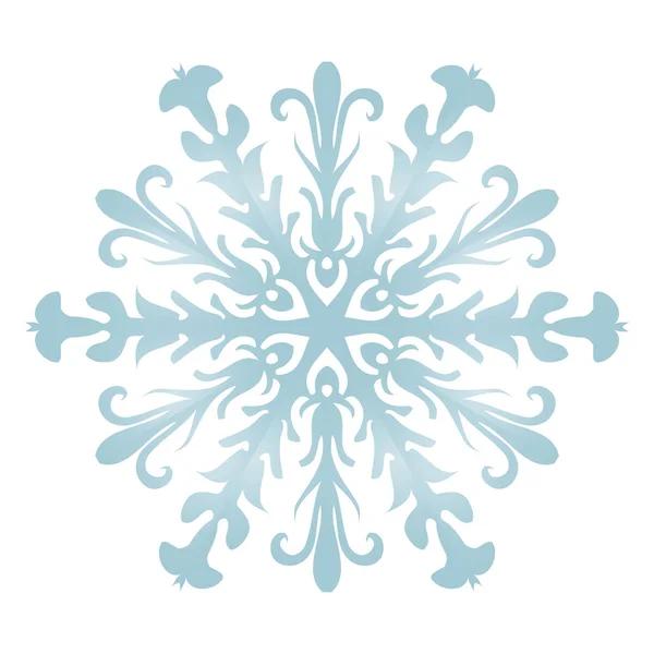 Icono azul copo de nieve sobre un fondo blanco. Ilustración vectorial. EPS 10 — Archivo Imágenes Vectoriales