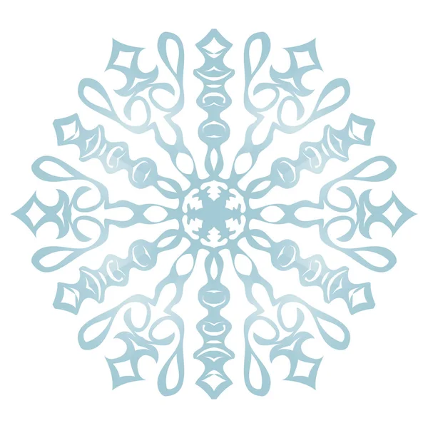 Blue Icon snowflake on a white background. Vector illustration. EPS 10 — Stock Vector