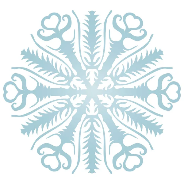 Icono azul copo de nieve sobre un fondo blanco. Ilustración vectorial. EPS 10 — Archivo Imágenes Vectoriales