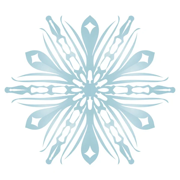 Blaues Symbol Schneeflocke auf weißem Hintergrund. Vektorillustration. Folge 10 — Stockvektor