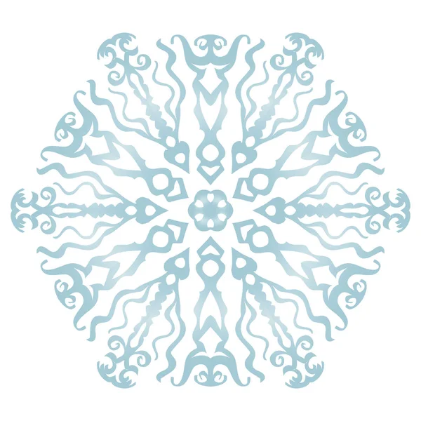 Blue Icon snowflake on a white background. Vector illustration. EPS 10 — Stock Vector