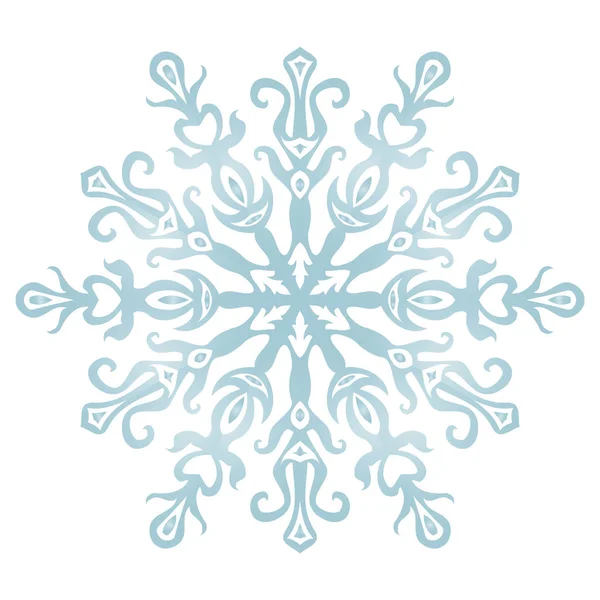 Blå ikon snöflinga på en vit bakgrund. Vektorillustration. EPS-10 — Stock vektor