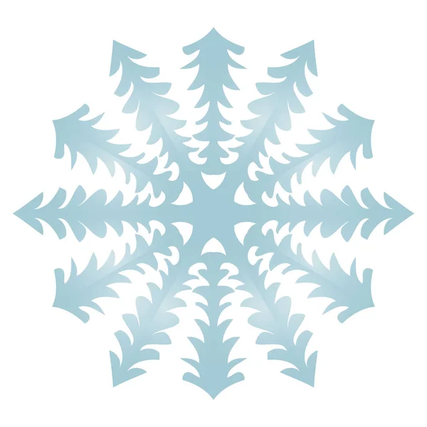 Floco de neve Blue Icon em um fundo branco. Ilustração vetorial. EPS 10 — Vetor de Stock