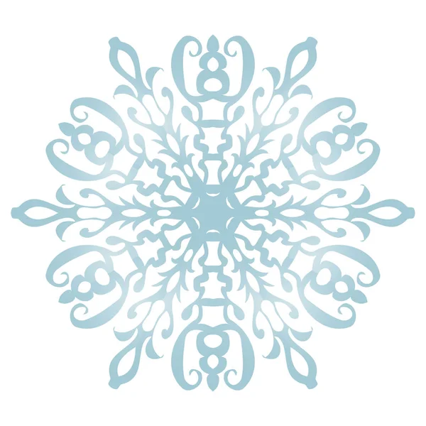 Icono azul copo de nieve sobre un fondo blanco. Ilustración vectorial. EPS 10 — Archivo Imágenes Vectoriales